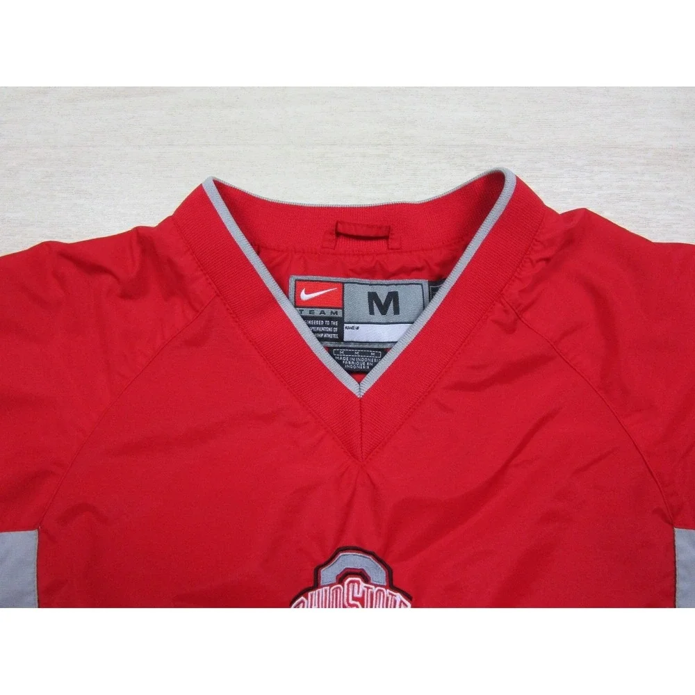 Vintage Y2K Nike Team Ohio State Buckeyes‎ Pullover Windbreaker (M) Jacket OSU